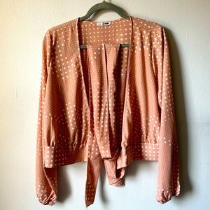 Fashion Nova long sleeve wrap blouse